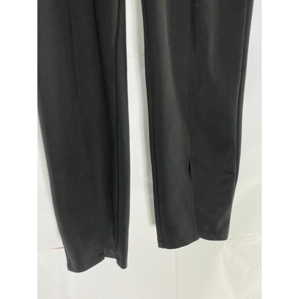 RIHOAS Women's Black Solid Slit-Hem Pull-On Back-Zipper Dress Pants SZ S