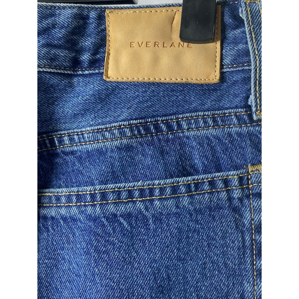 EVERLANE Women's Dark Blue Denim The Curvy 90's Cheeky Straight Ankle Jean SZ 27