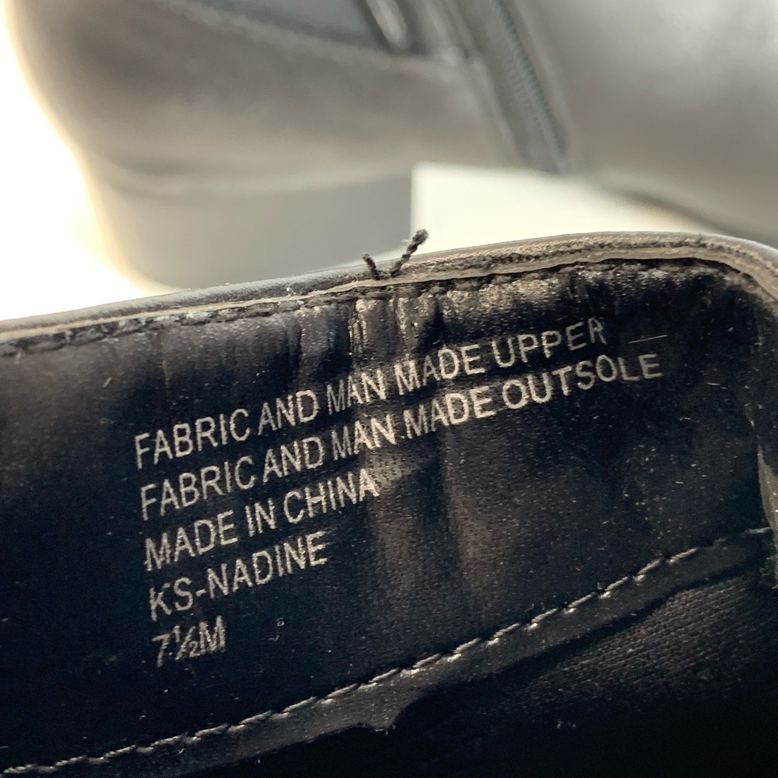 KAREN SCOTT Women's Black Faux-Leather Nadine Almond-Toe Block-Heel Bootie SZ7.5