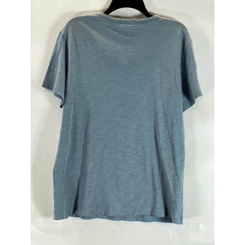 THEORY Men's Sky Blue Arlee Strato Short Sleeve Henley Shirt SZ L