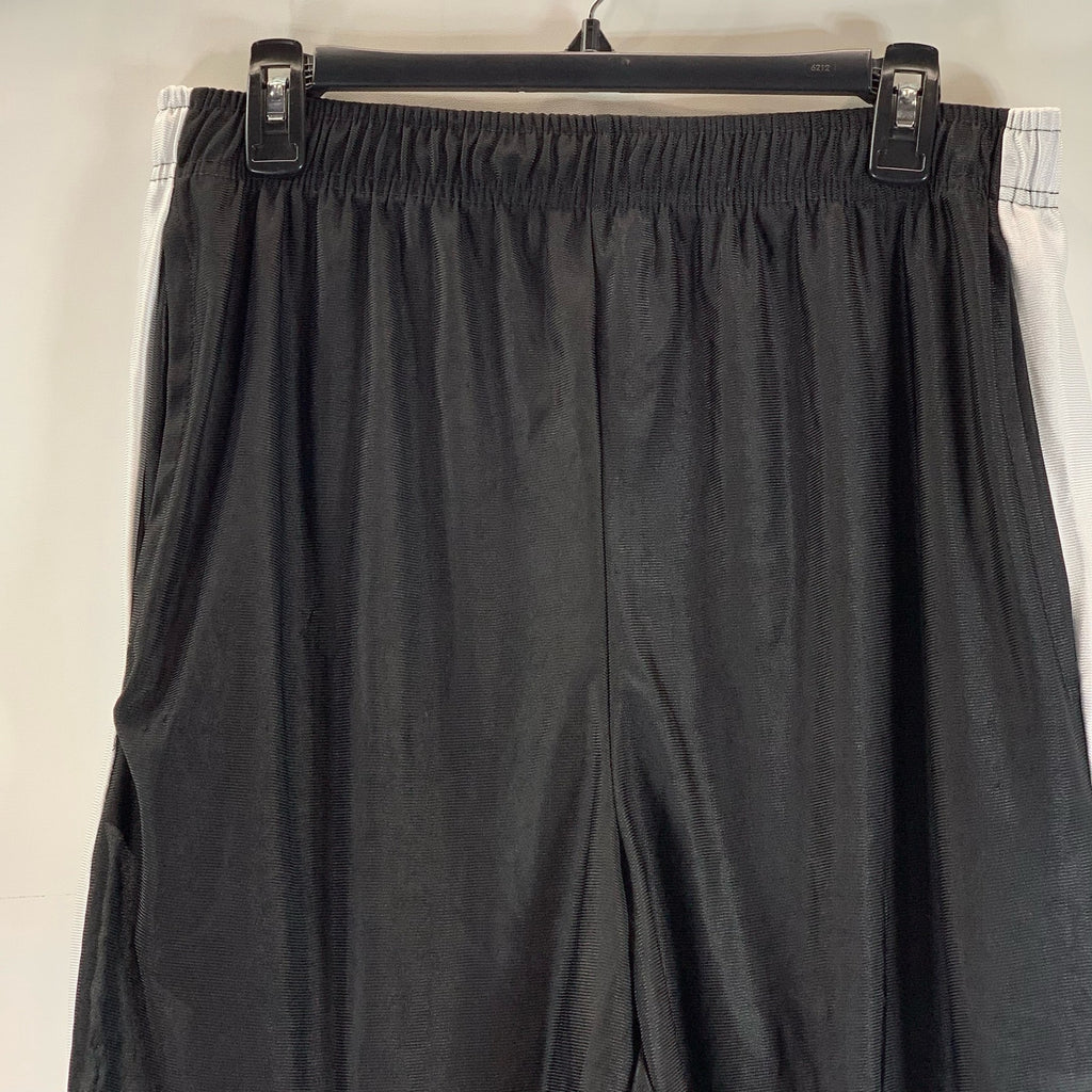 CHAMPION Men's Black/White Elastic Waist Pull-On Basketball Shorts SZ XL