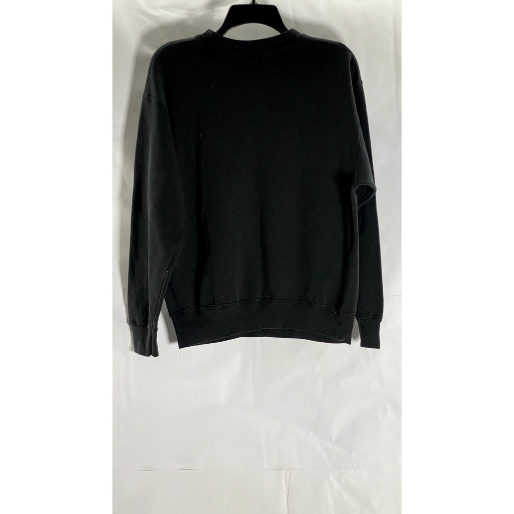 HANES ACTIVEWEAR Women's Vintage Black Wolf Moon Graphic Crewneck Sweatshirt SZM