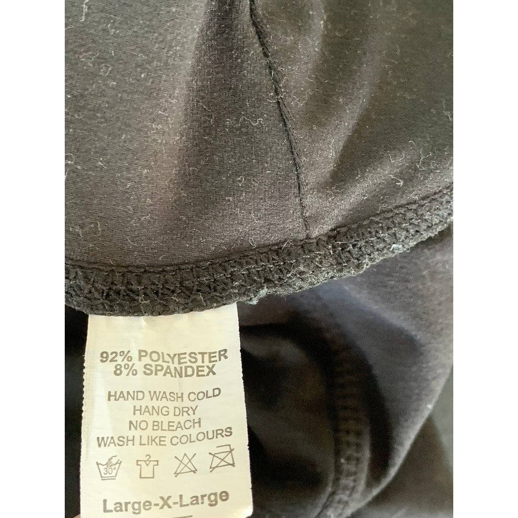 UNBRANDED Women's Black Solid Pull-On Side Pocket Biker Shorts SZ L/XL