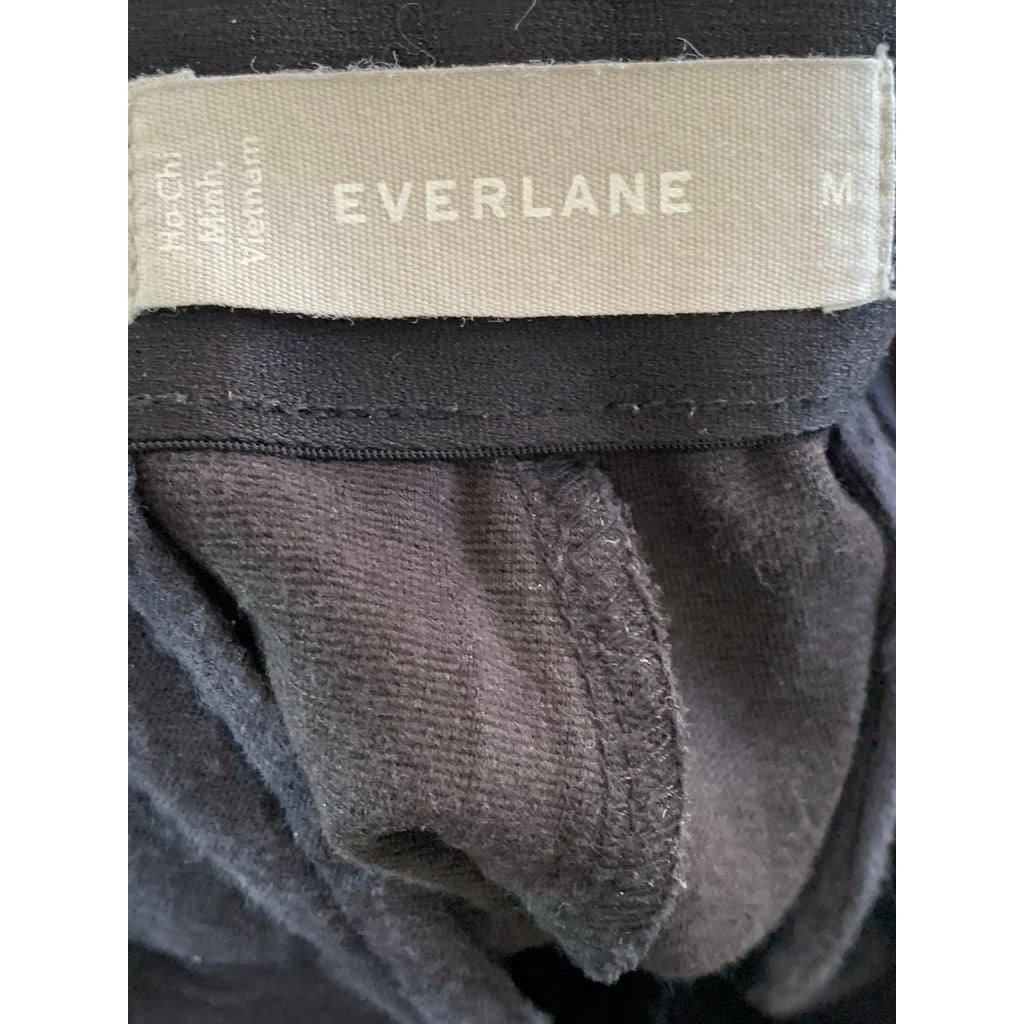EVERLANE Women's The Dream Double Knit Pintuck Tapered-Leg Pant SZ M