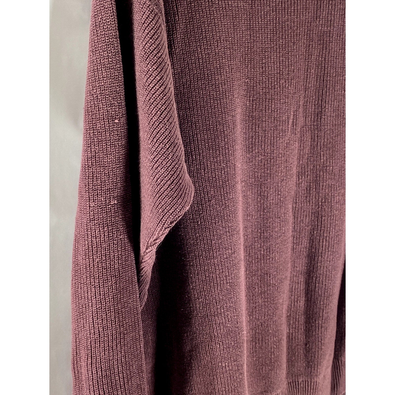 NORTHWEST TERRITORY Men's Vintage Burgundy Rib Knit Crewneck Sweater SZ XL