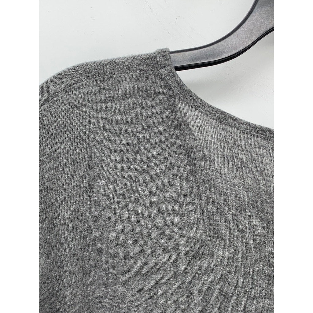 PROJECT SOCIAL T Women's Gray Scoop-Neck 3/4 Sleeve Oversized Casual Top SZ XS