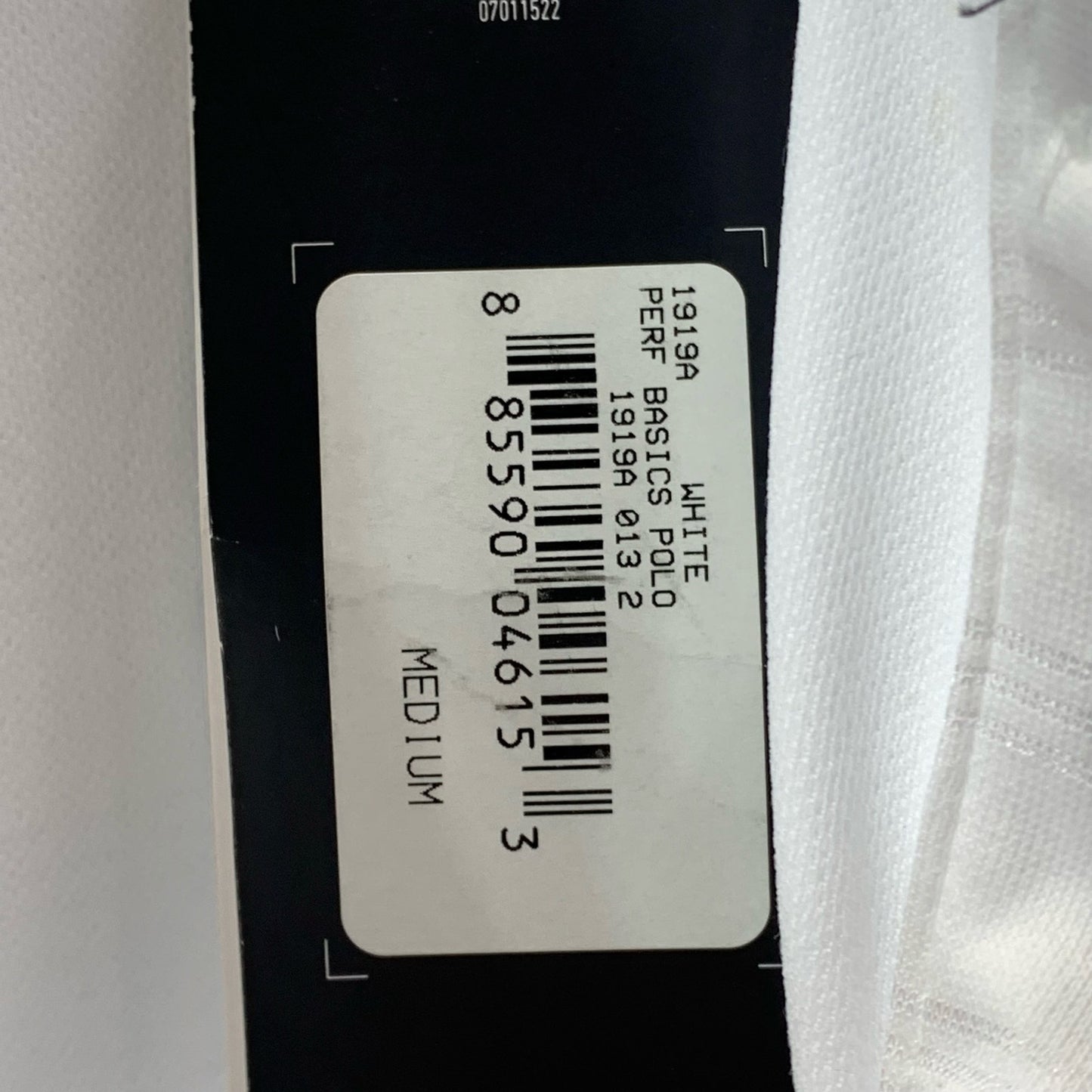 ADIDAS Men's White Performance Basics Short Sleeve Polo Shirt SZ M
