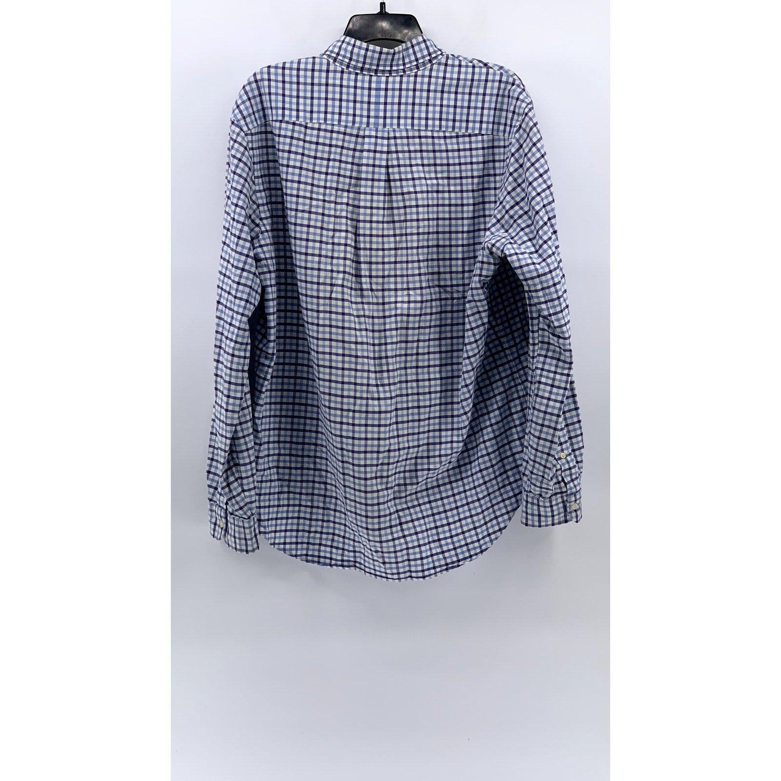 RALPH LAUREN Men's Blue Plaid Button-Up Long Sleeve Shirt SZ L