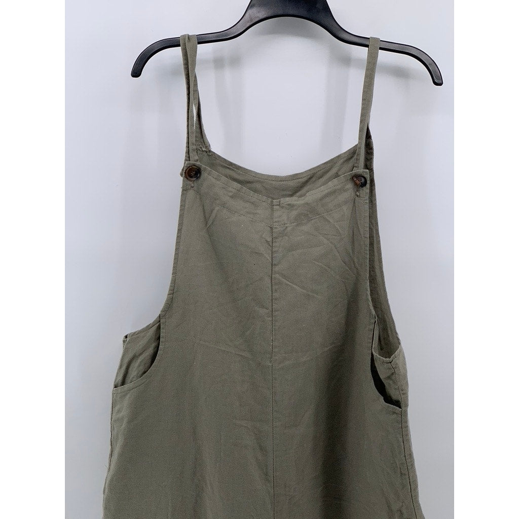 UNBRANDED Women's Olive Green Lightweight Jumpsuit SZ L/XL