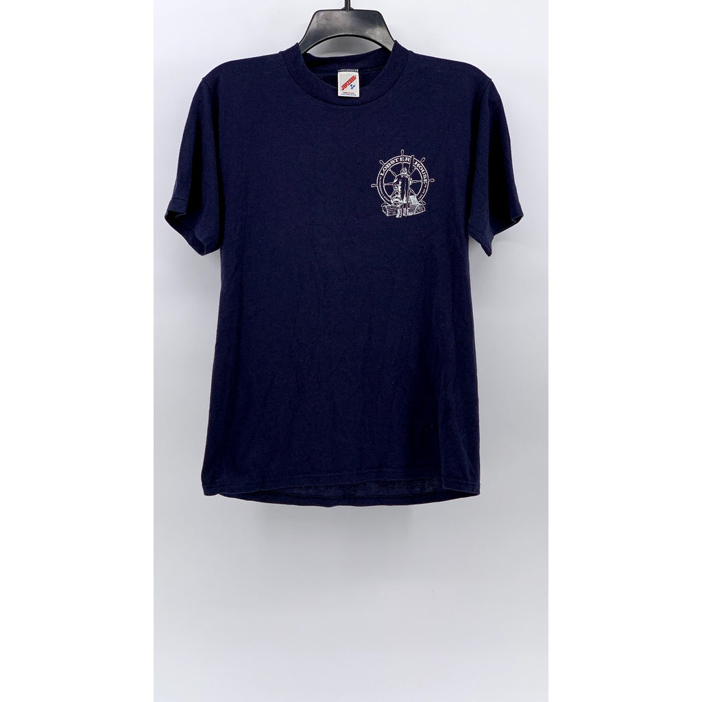 JERZEES Men's Vintage Navy Crewneck Short Sleeve Graphic T-Shirt SZ M