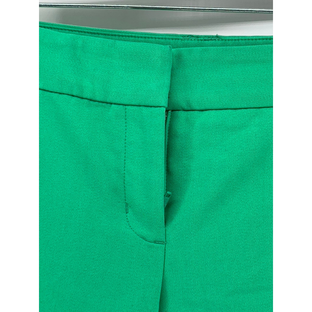 EXPRESS Women's Green Regular-Fit Editor Straight-Leg Pants SZ 00R