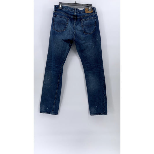 POLO RALPH LAUREN Men's Medium Blue Denim Regular-Fit Straight Leg Jean SZ 30X32