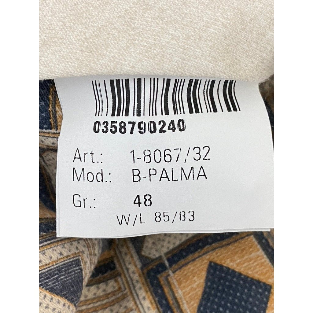 MEYER Men's Beige Pinstripe Modern-Fit B-Palma Chino Shorts SZ 32