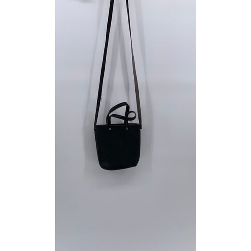 UNBRANDED Women's Black Faux Leather Small Crossbody Bag