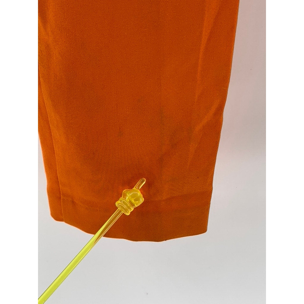 H&M Women's Orange Solid Skinny Leg Pants SZ 6