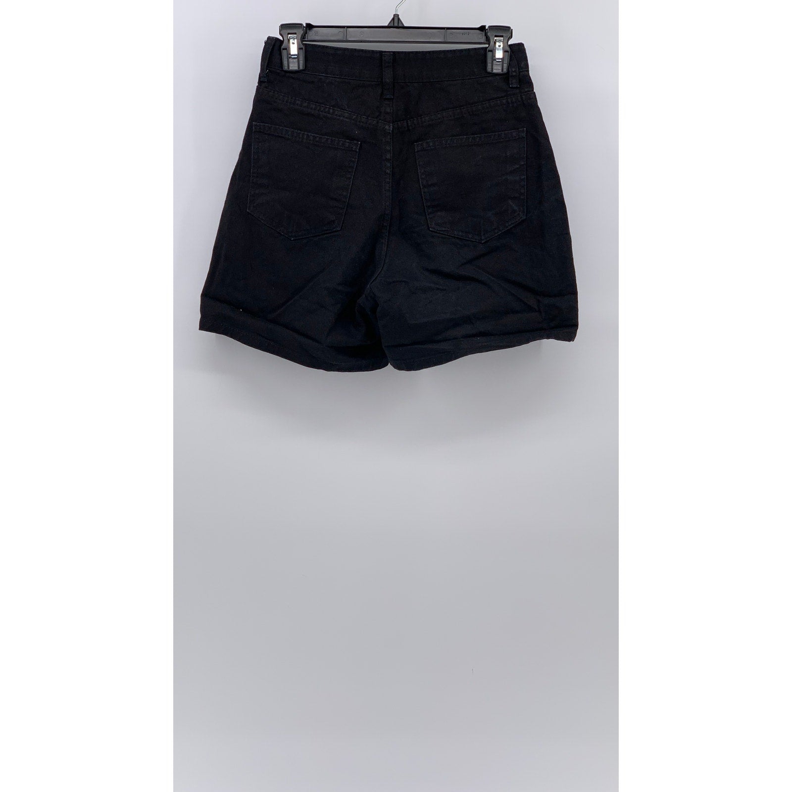 PREMIUM DENIM STEADY Women's Black High-Rise Casual Denim Shorts SZ 26