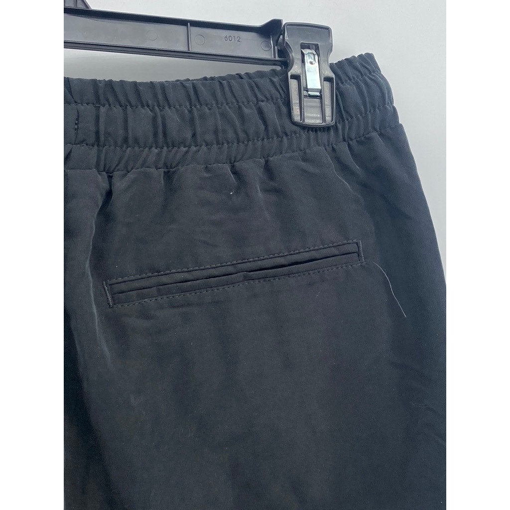 ASOS Women's Black Solid Drawstring Pull-On Casual Drawstring-Hem Pants SZ 28