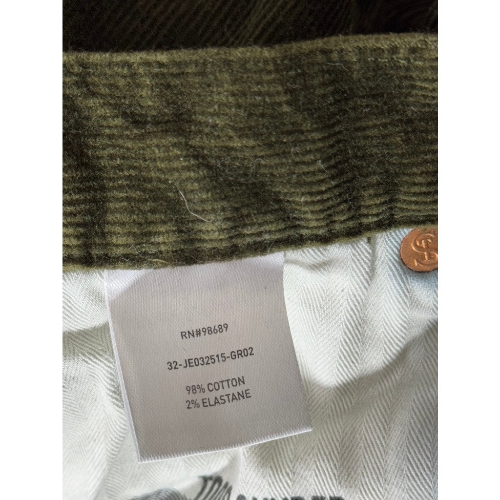 TODD SNYDER Men's Dark Green Slim-Fit Five-Pocket Stretch Corduroy Pant SZ 29X30