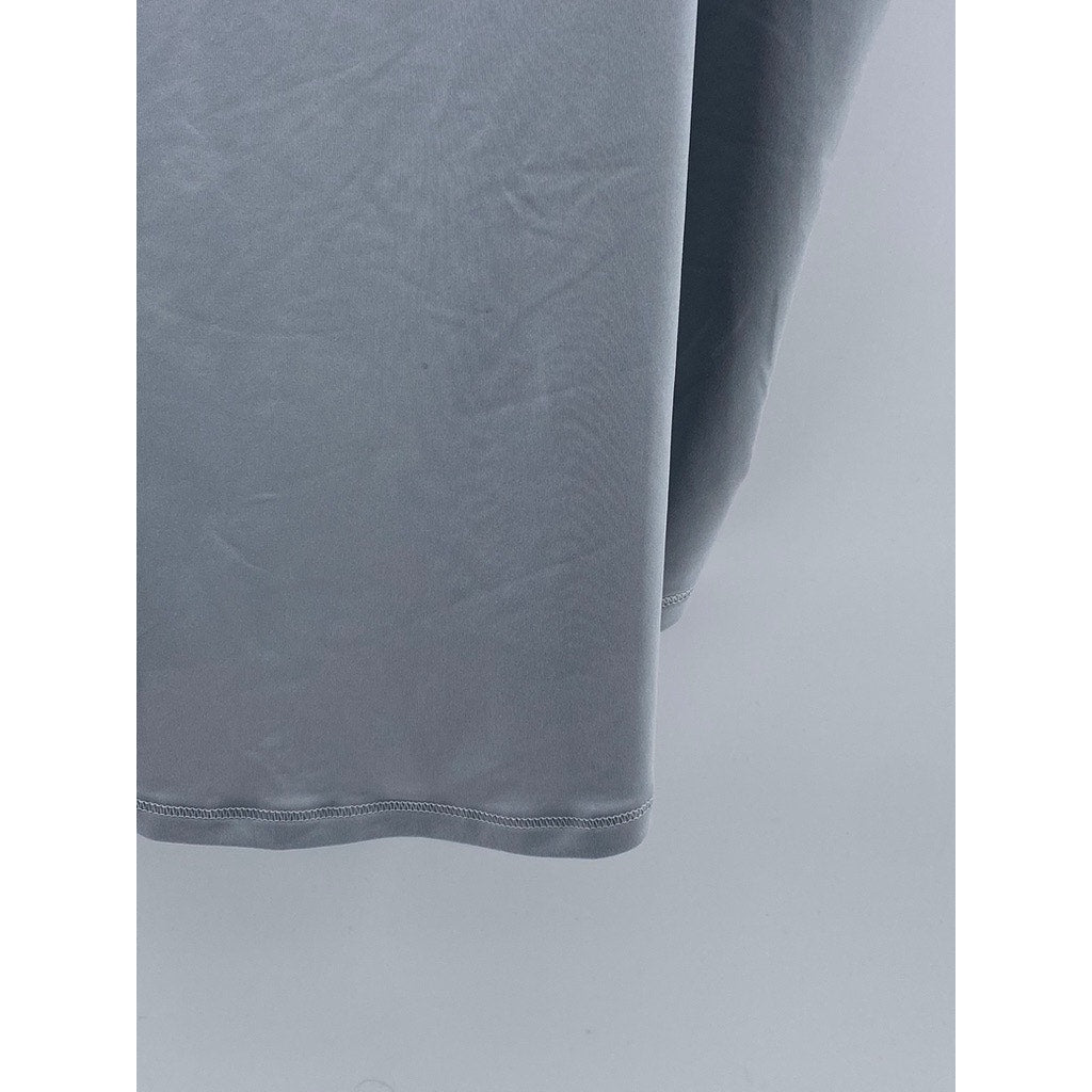 UNDER ARMOUR Women's Gray-Blue Mesh Cross-Strap Loose-Fit Tank Top SZ L