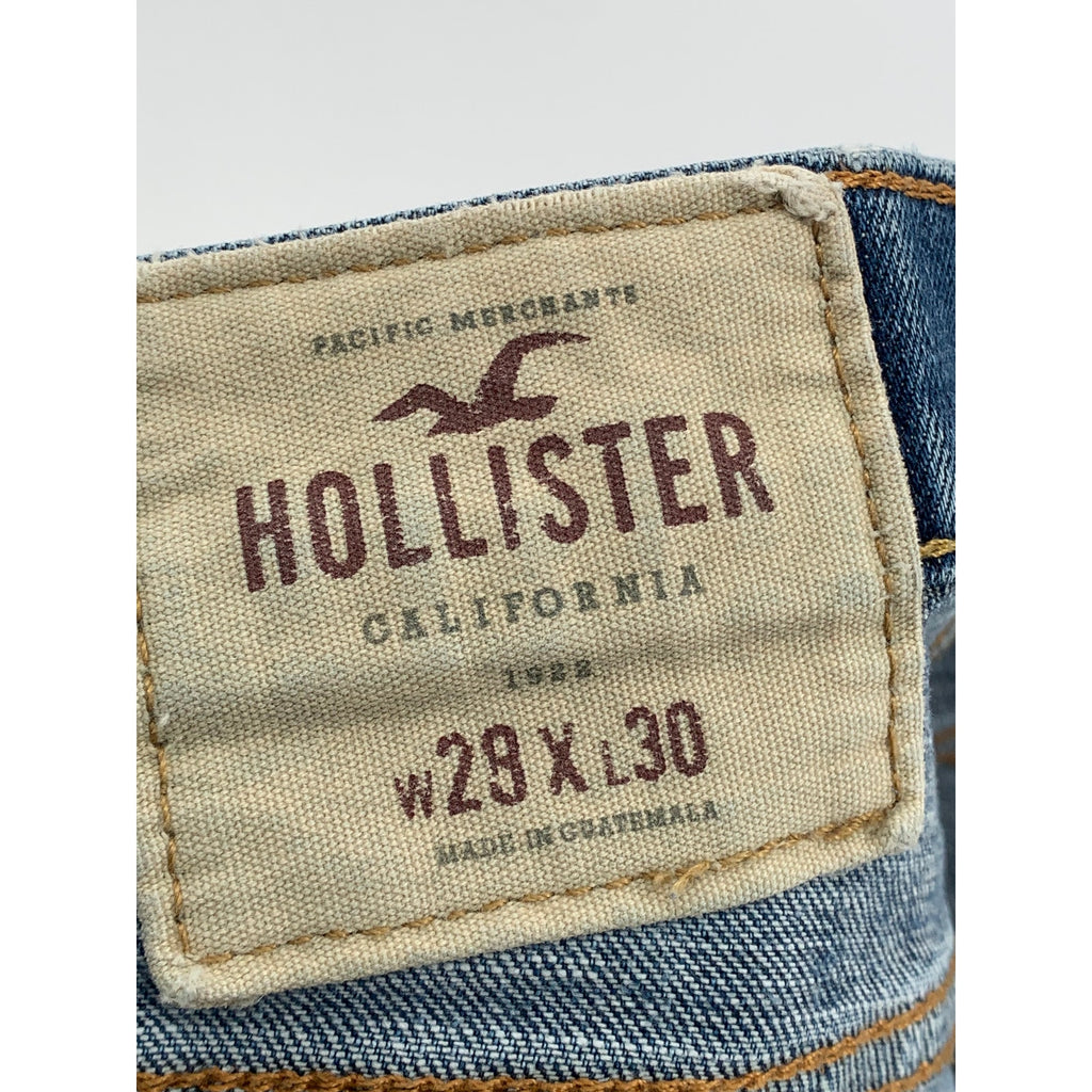 HOLLISTER Men's Blue Denim Slim-Leg Regular-Fit Five-Pocket Jeans SZ 29X30