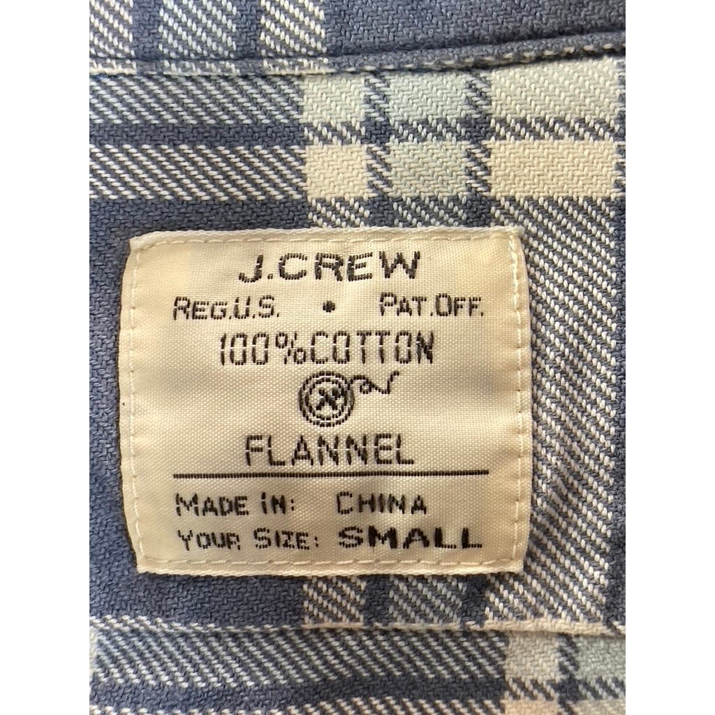 J.CREW Men's Navy Cotton Flannel Button-Up Long Sleeve Shirt SZ S