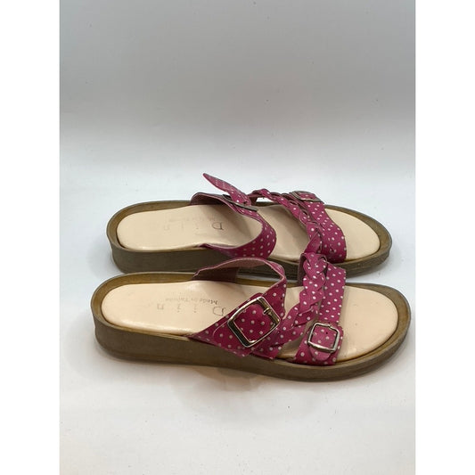 DIIN Women's Pink-White Polka Dot Slide Casual Sandals SZ 36(US6)