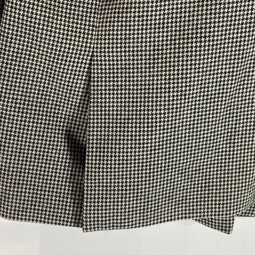 UNIQLO Women's Dark Grey Houndstooth Double Breasted Notch Lapel Blazer SZ XL