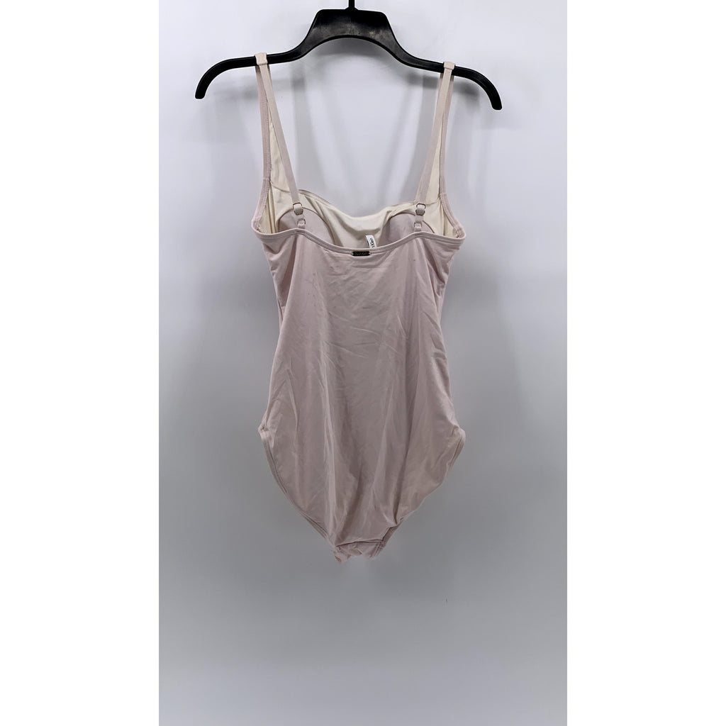CALVIN KLEIN Women's Light Pink Ruched One-Piece Swimsuit SZ 8