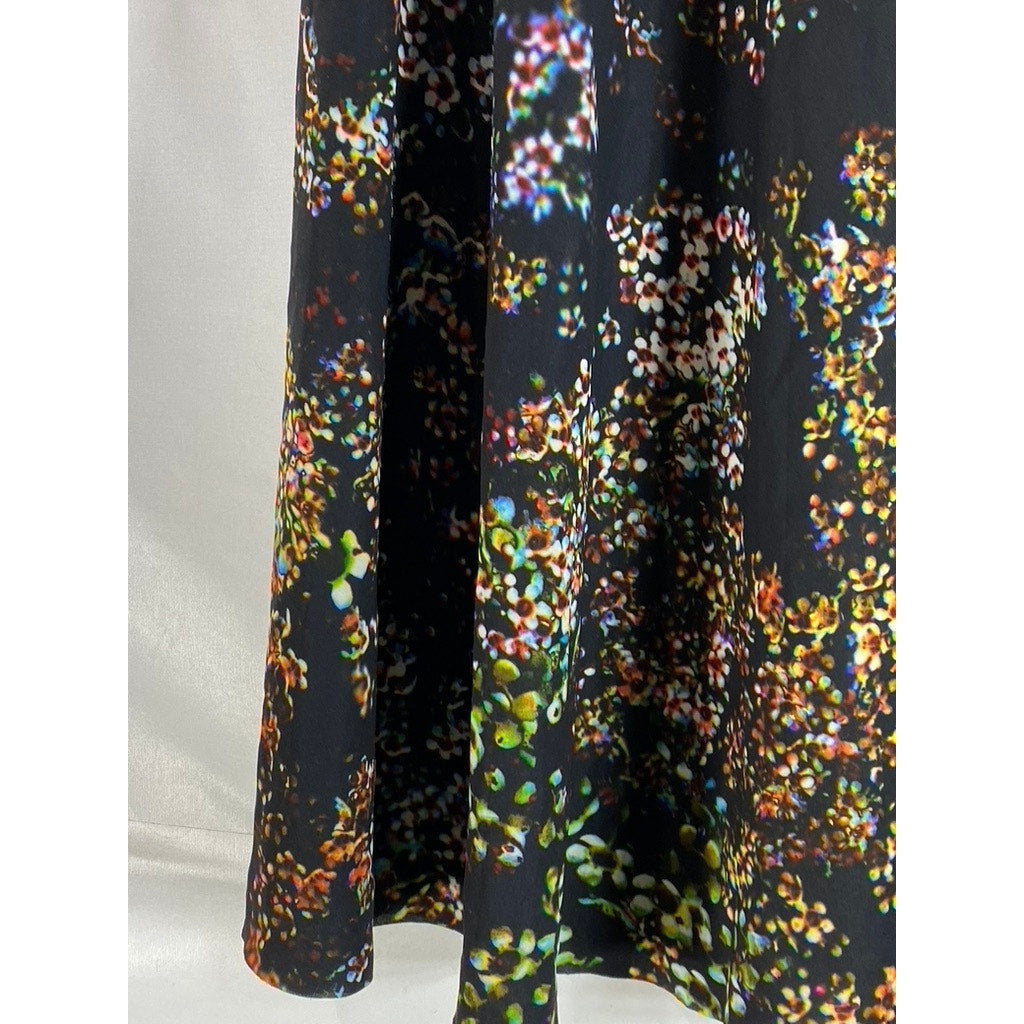 STOCKHOLM ATELIER & OTHER STORIES Women's Black Floral Midi Skirt SZ 6
