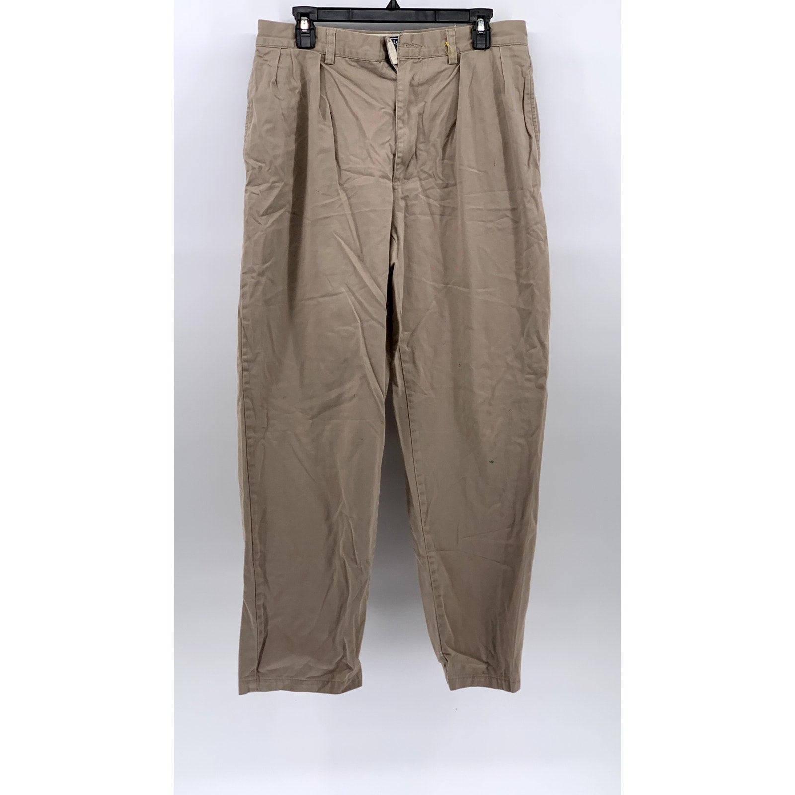 POLO RALPH LAUREN Men's Vintage Tan Pleated Straight-Leg Andrew Pant SZ 33X32