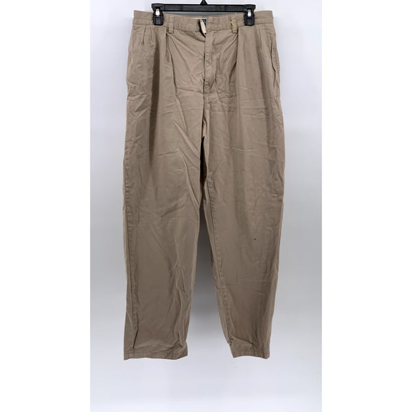 POLO RALPH LAUREN Men's Vintage Tan Pleated Straight-Leg Andrew Pant SZ 33X32