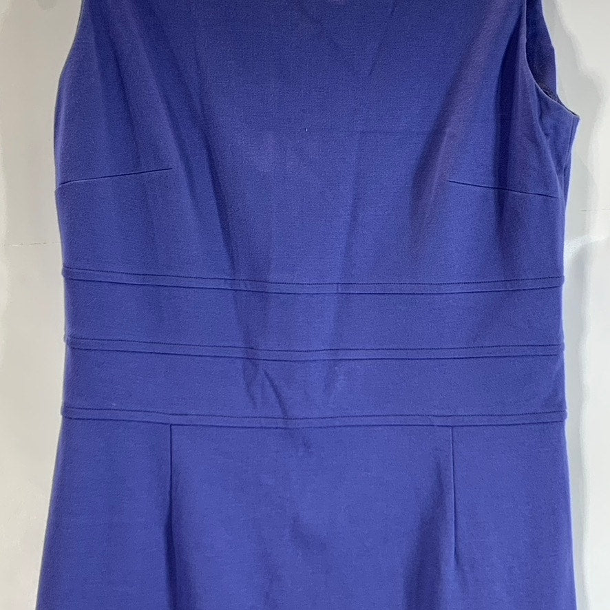 SARA CAMPBELL Women's Blue Round-Neck Sleeveless Knee-Length Sheath Dress SZ S