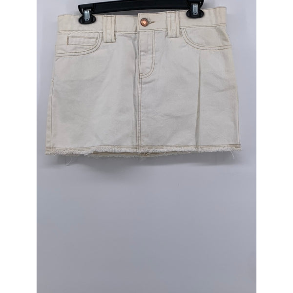 OLD NAVY Women's Vintage Y2K White Frayed Hem Mini Skirt SZ 6