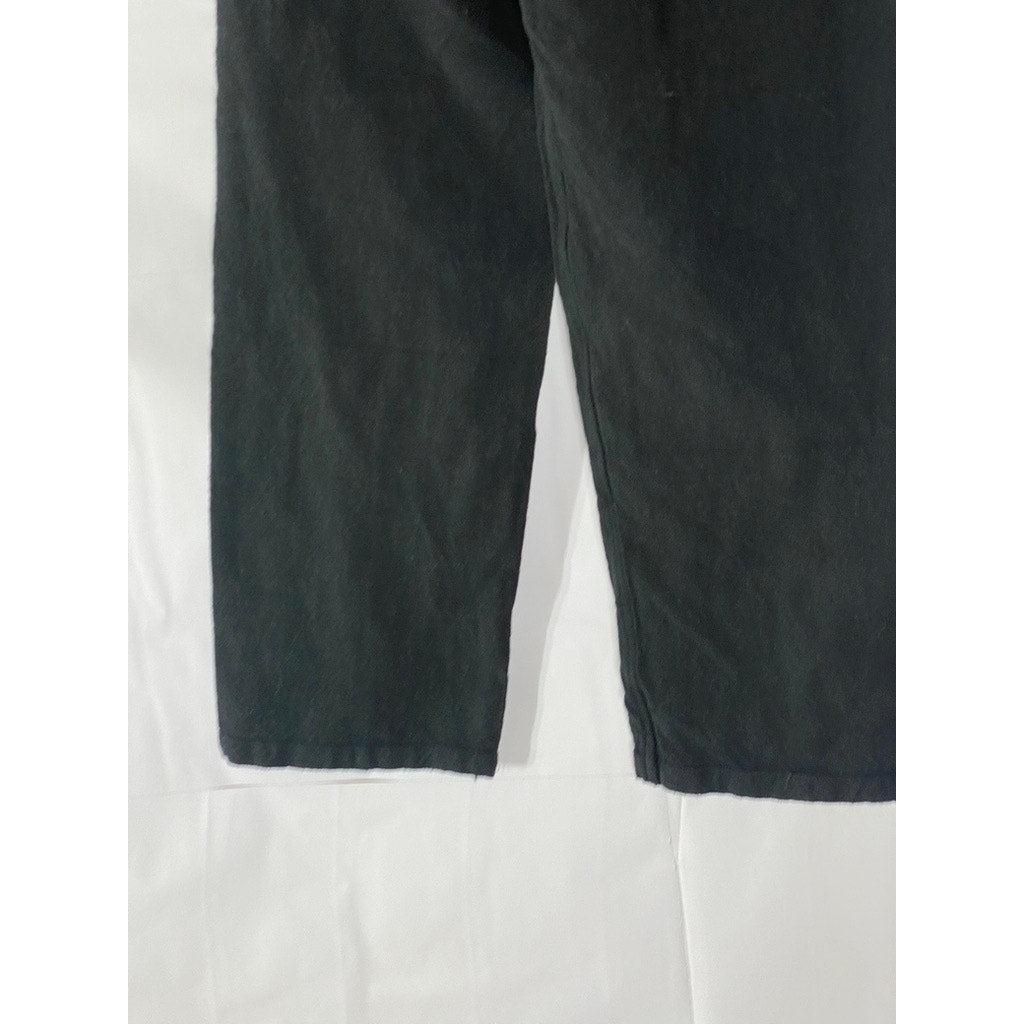 UNBRANDED Women's Black Solid Relaxed-Fit Elastic Waist Pull-On Sweatpants SZ M