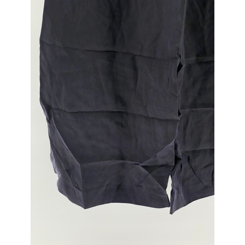 TED BAKER LONDON Women's Navy Pleated Wide-Leg High-Rise Pant SZ 1/US4
