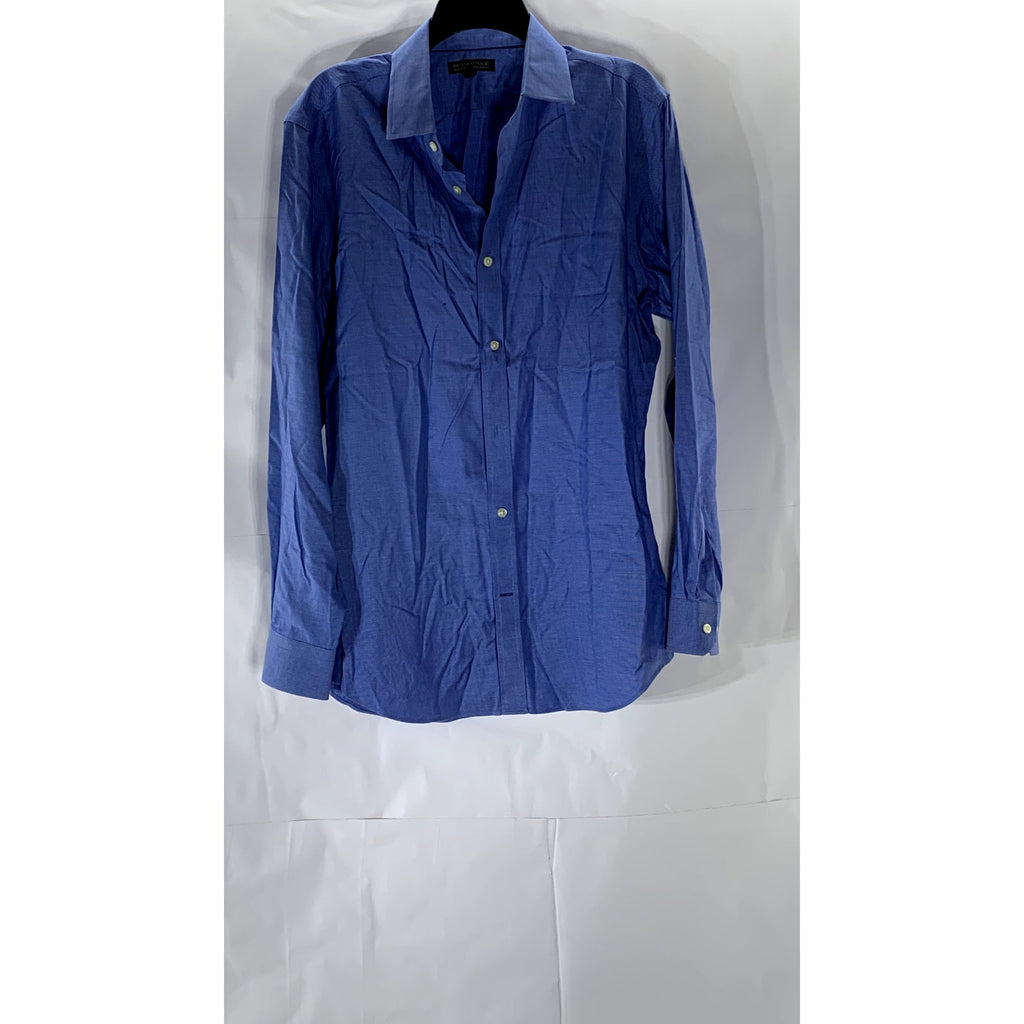 BANANA REPUBLIC Men's Blue Tailored Slim-Fit Button-Up Long Sleeve Shirt SZ L