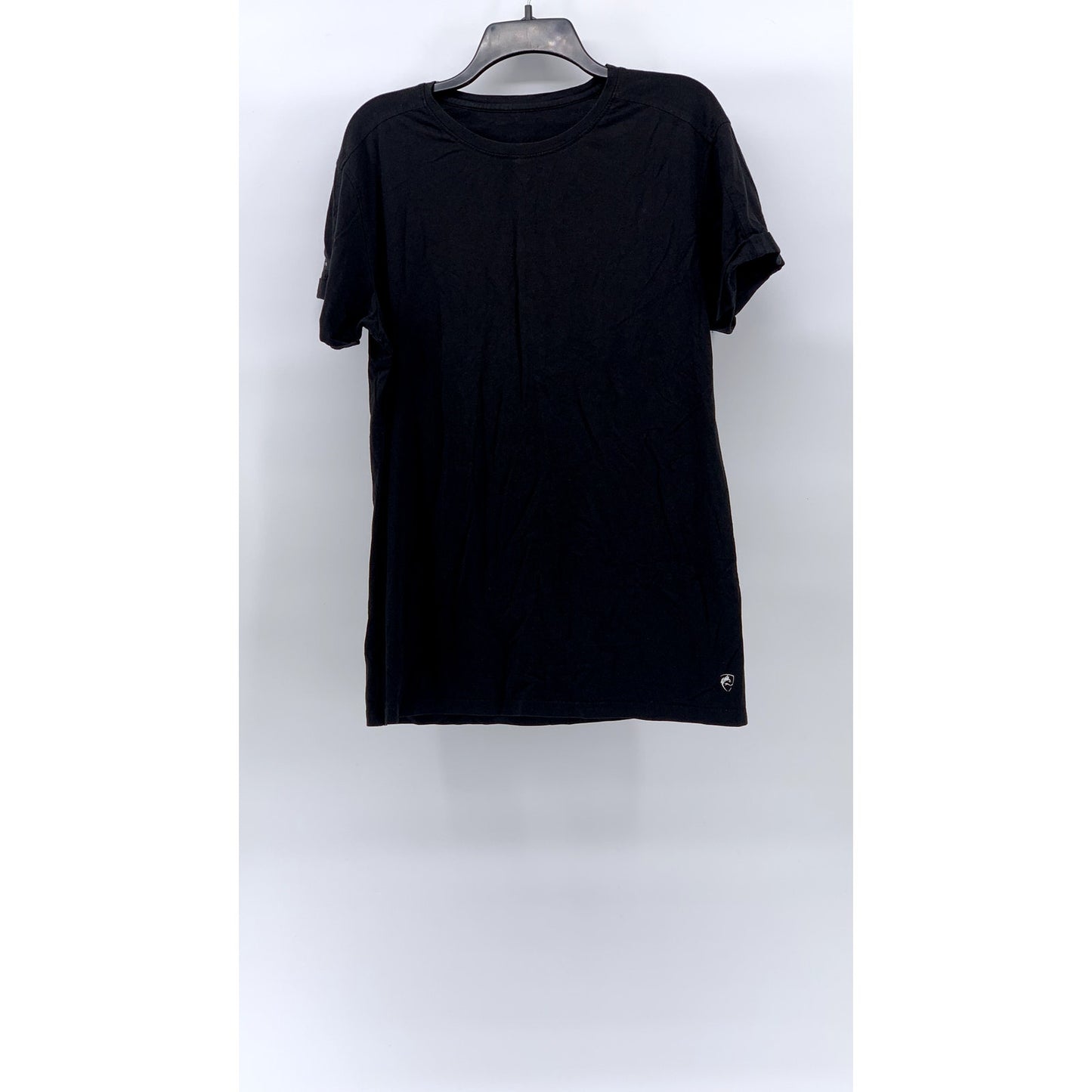 ALPHALETE Men's Black Solid Crewneck Short Sleeve Casual T-Shirt SZ M