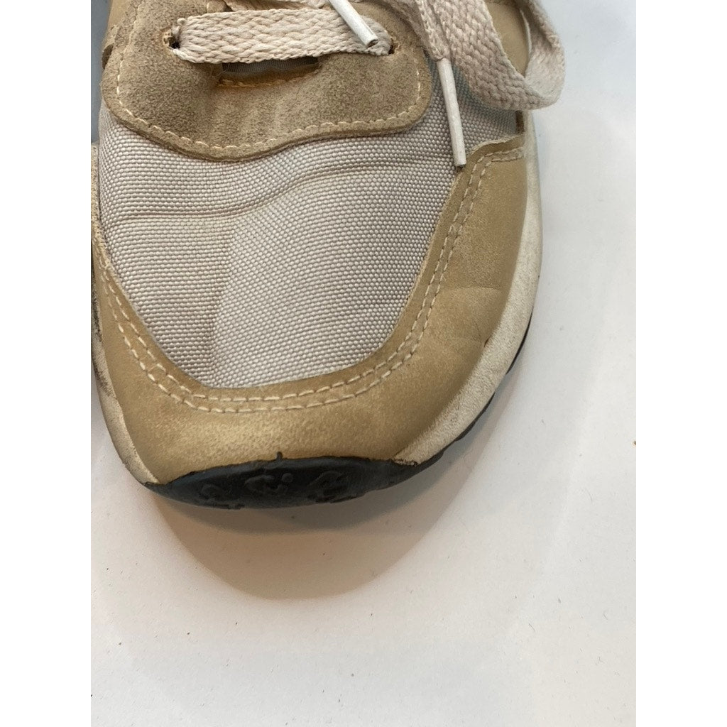 LUCKY BRAND Men's Tan-Beige Classic Lace-Up Round-Toe Ruby Sneakers SZ 9