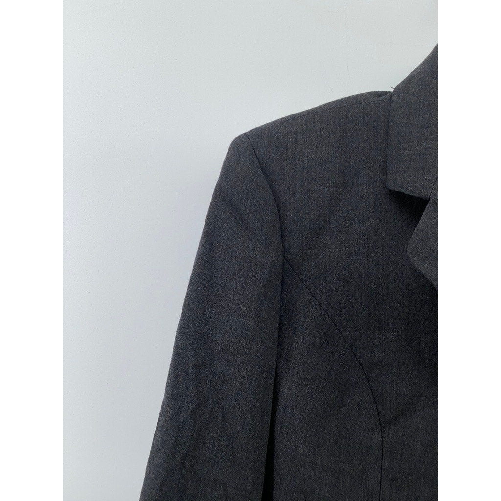 PIAZZA SEMPIONE Women's Black Three-Button Notch Collar Blazer SZ 42(6)