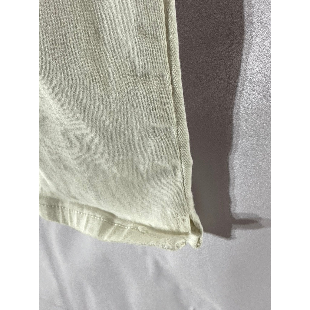 WHITE HOUSE BLACK MARKET Women's White High-Rise The Skinny Cropped Jean SZ 8