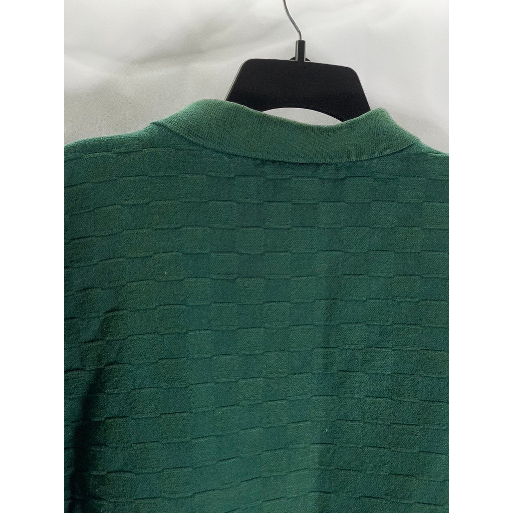 TIMESQUARE Women's Vintage Dark Green Daytona Beach Florida Polo Sweater SZ M
