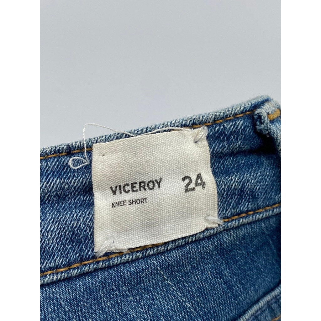 HUDSON Women's Blue Denim Viceroy Five-Pocket Knee Shorts SZ 24