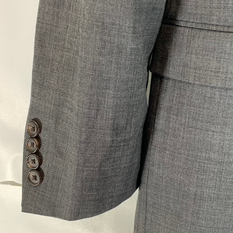 LAUREN RALPH LAUREN Men's Charcoal Sharkskin Wool Two-Button Suit Jacket SZ 44R