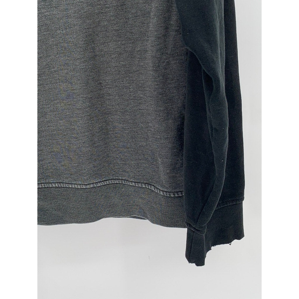 ZINE Men's Black-Gray Colorblock Classic Long Sleeve Hoodie SZ XL