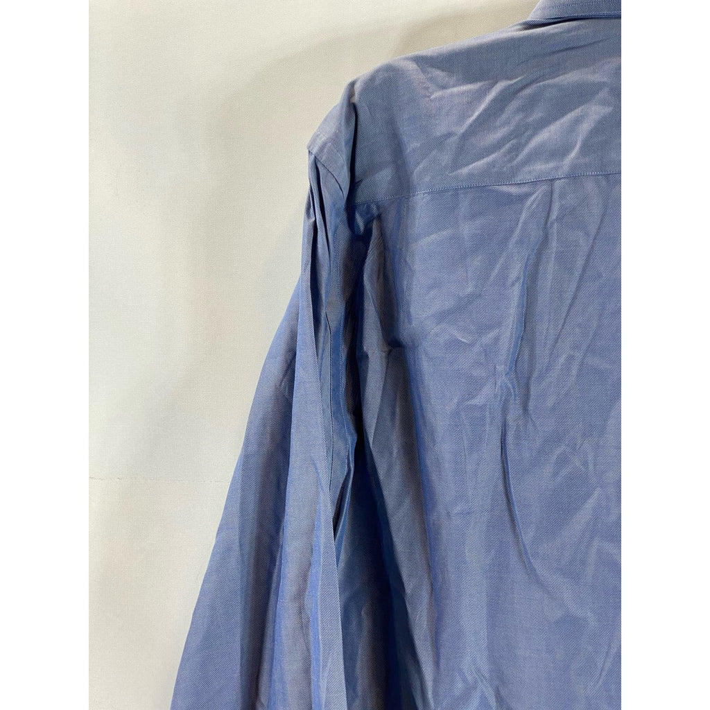 BRIONI FOR NEIMAN MARCUS Men's Blue Button-Up Long Sleeve Shirt SZ S
