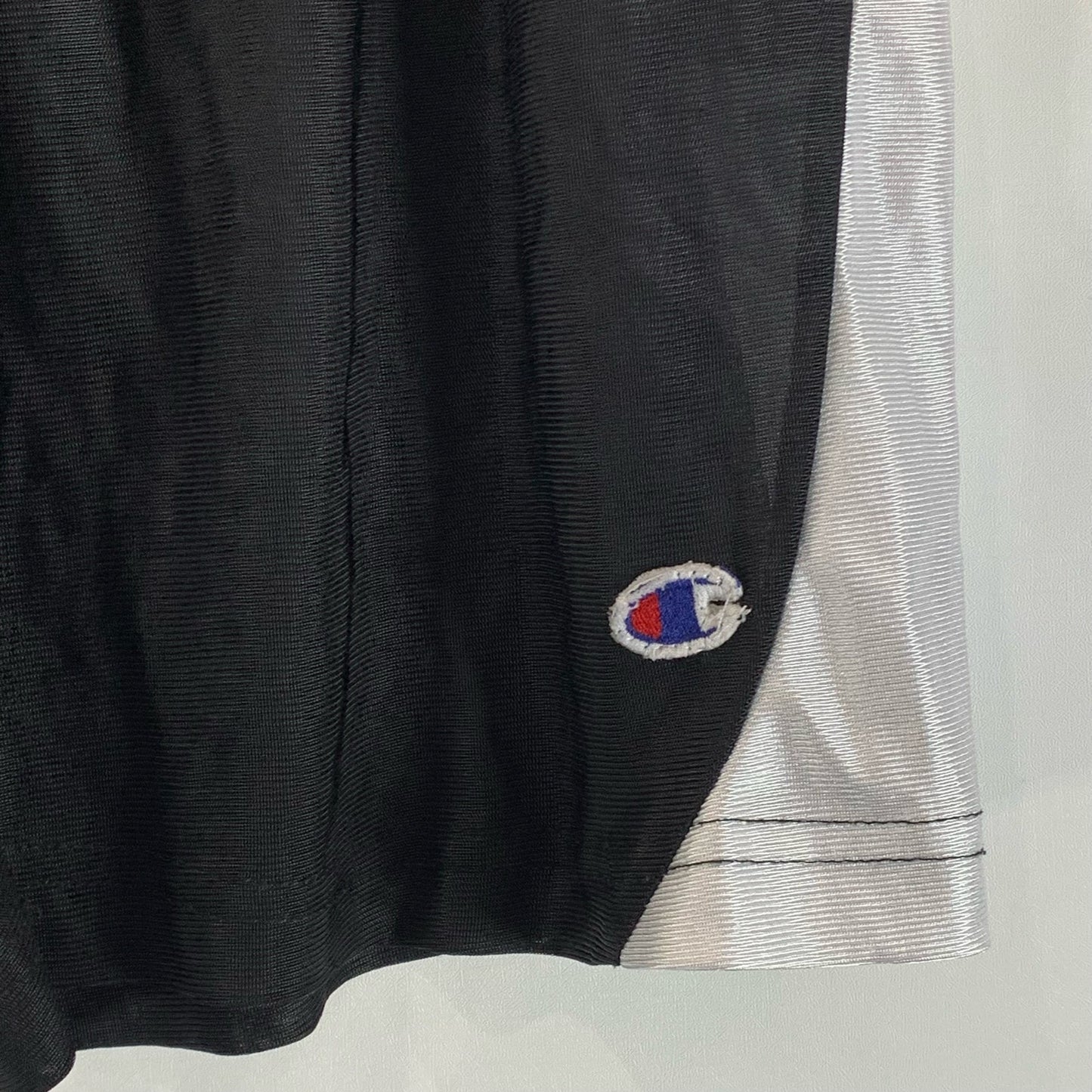 CHAMPION Men's Black/White Elastic Waist Pull-On Basketball Shorts SZ XL