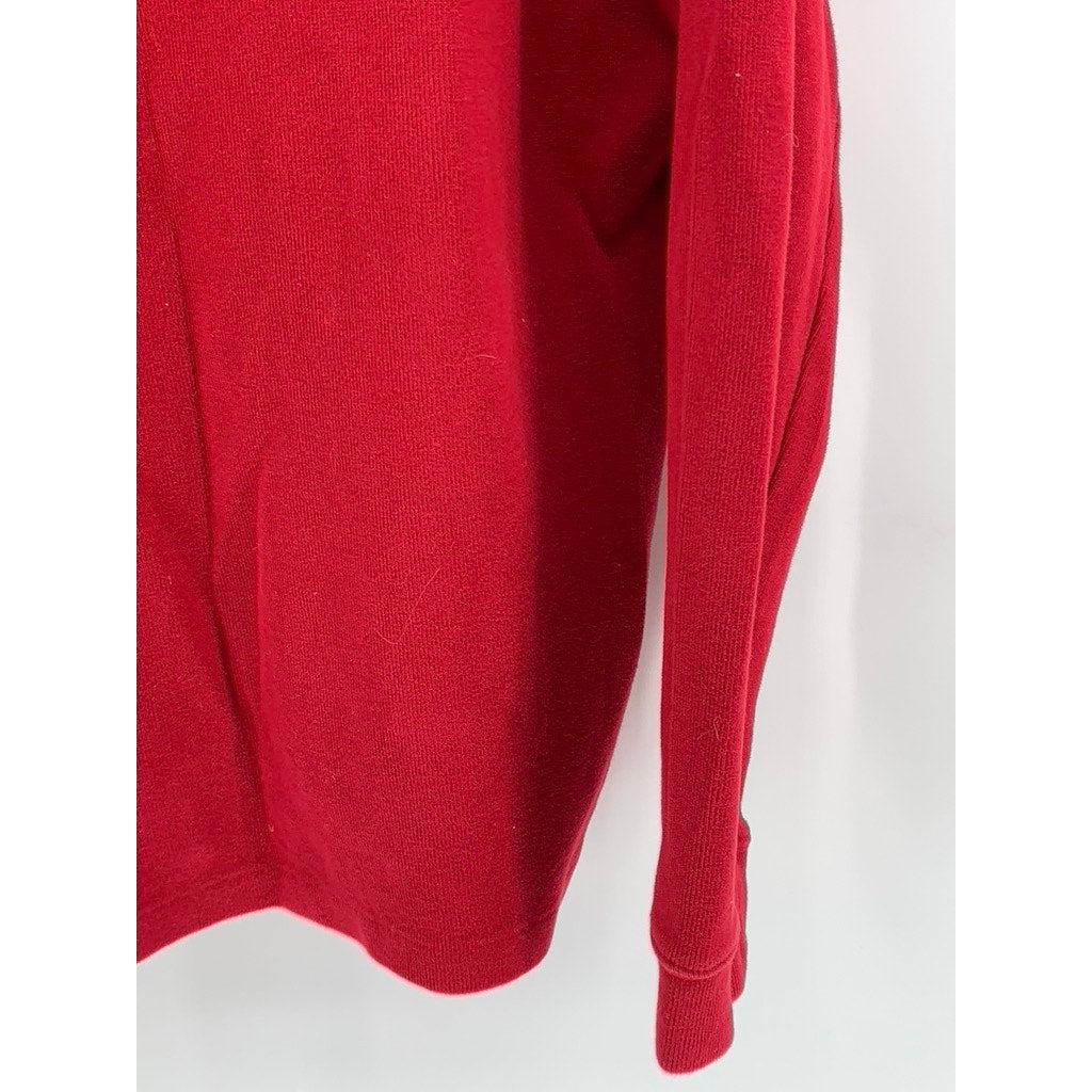POLO RALPH LAUREN Men's Red Quarter-Zip Pullover Sweater SZ L