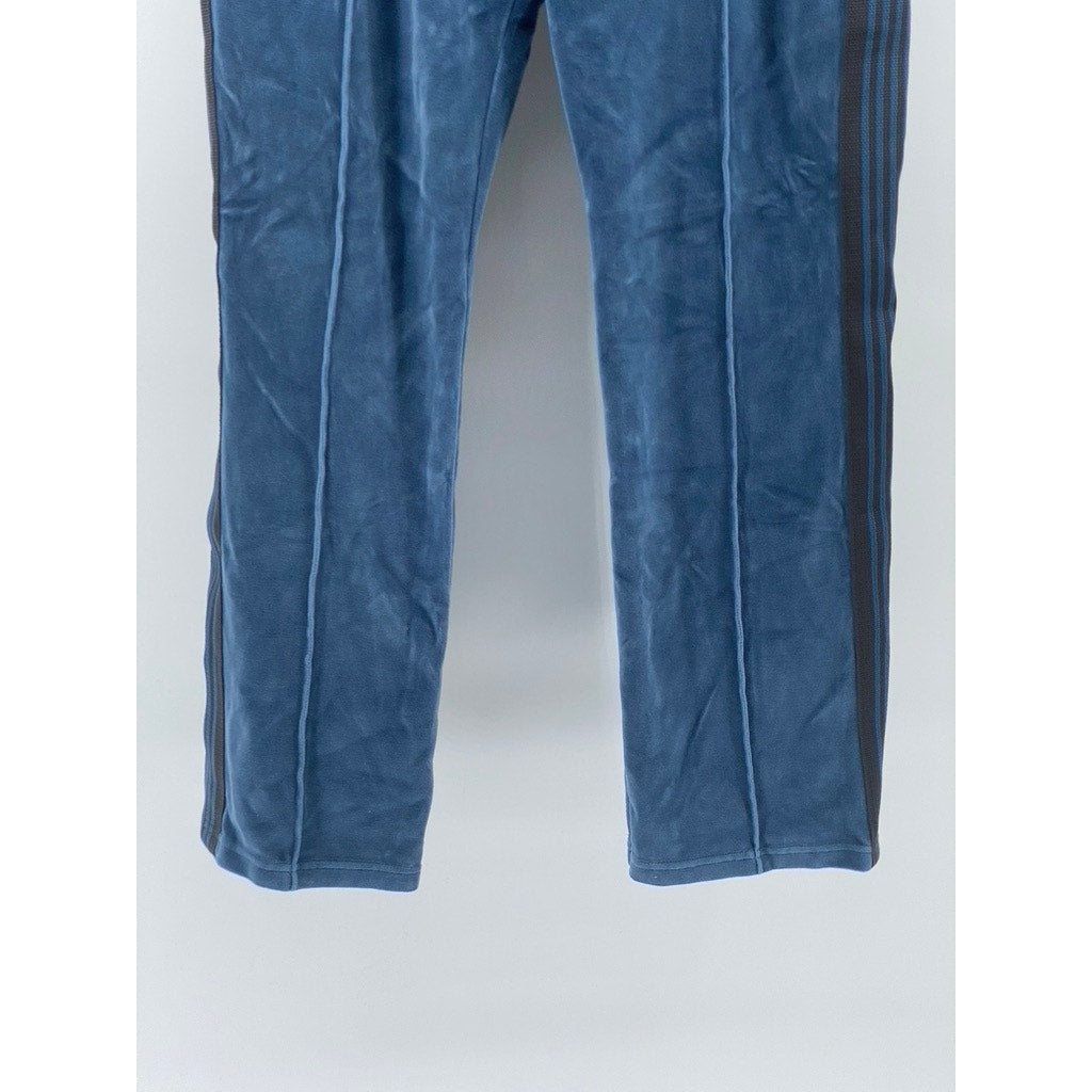 NEEDLES Men's Blue Velour Side-Striped Pull-On Straight-Leg Track Pants SZ M