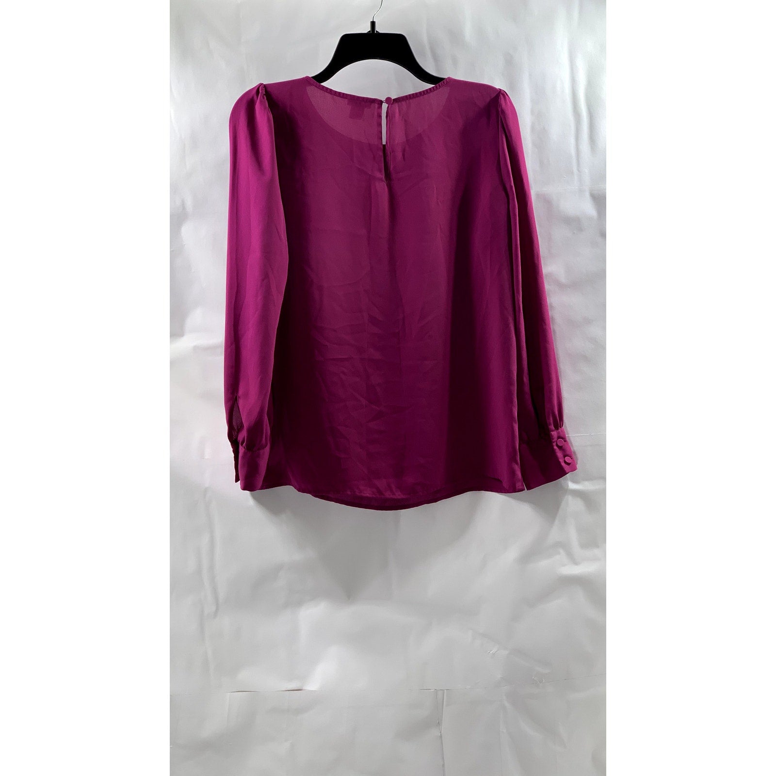 J.CREW Women's Magenta Scoop-Neck Long Sleeve Top SZ XS