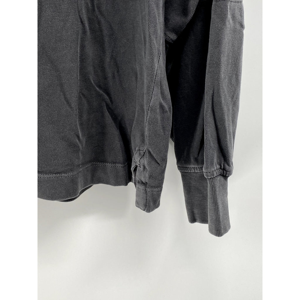 MADEWELL Women's Charcoal Gray Crewneck Relaxed Fit Raglan Tee SZ XS